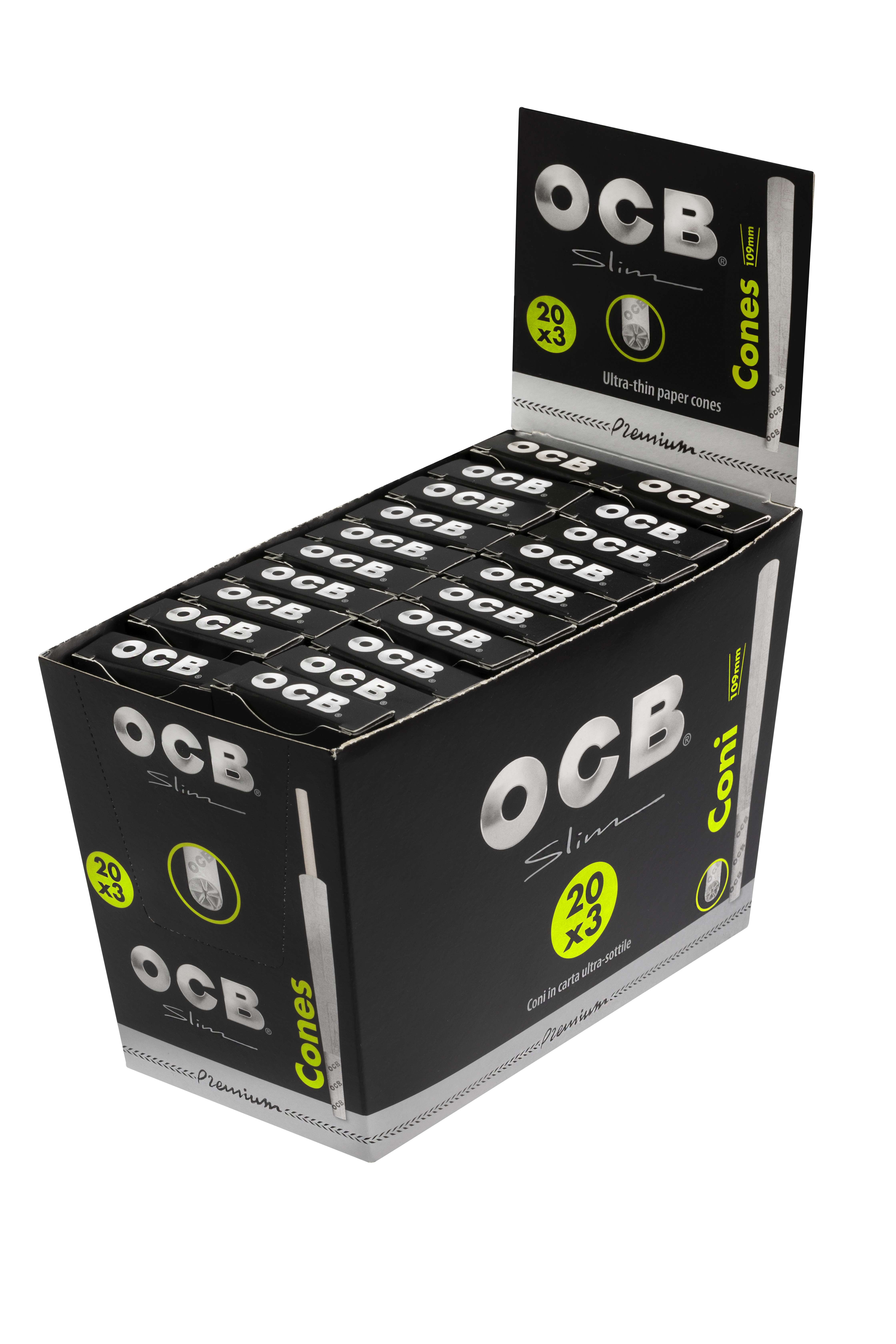 OCB - Cones - Schwarz Slim 20 à 3 Stück