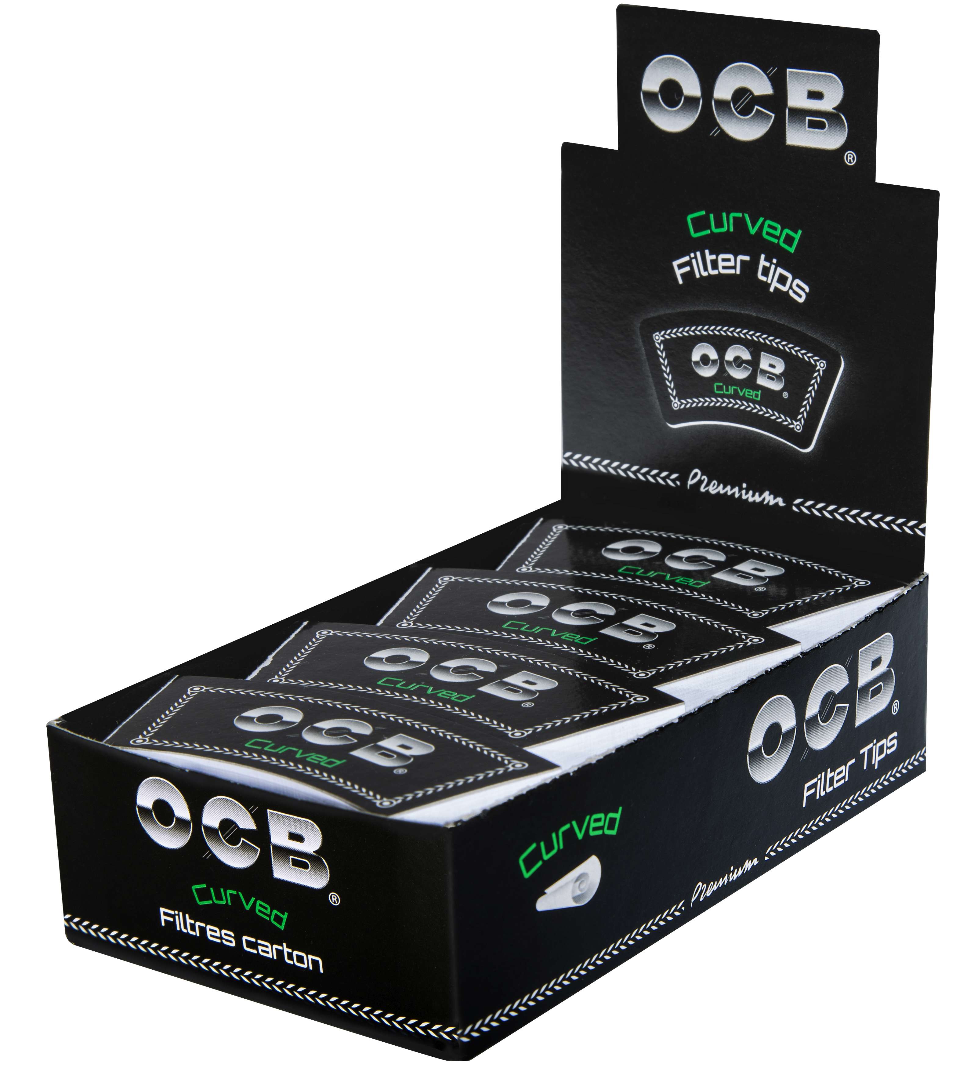 OCB - Filter Tips - Curved Schwarz 20 Hefte à 32 Blatt