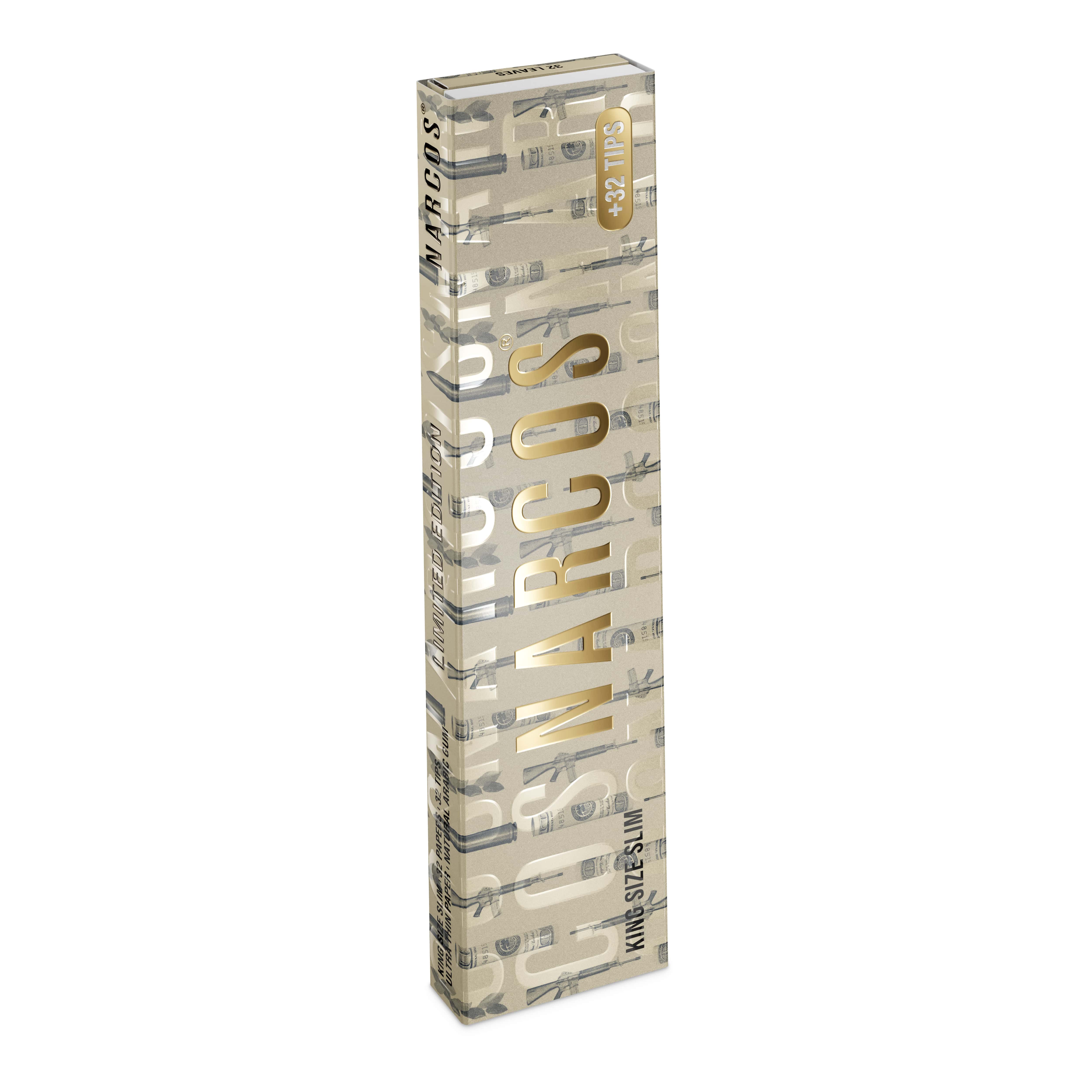 Narcos - Kingsize Slim - mit Tips 32 Hefte à 32 Blatt - Limited Edition 4963