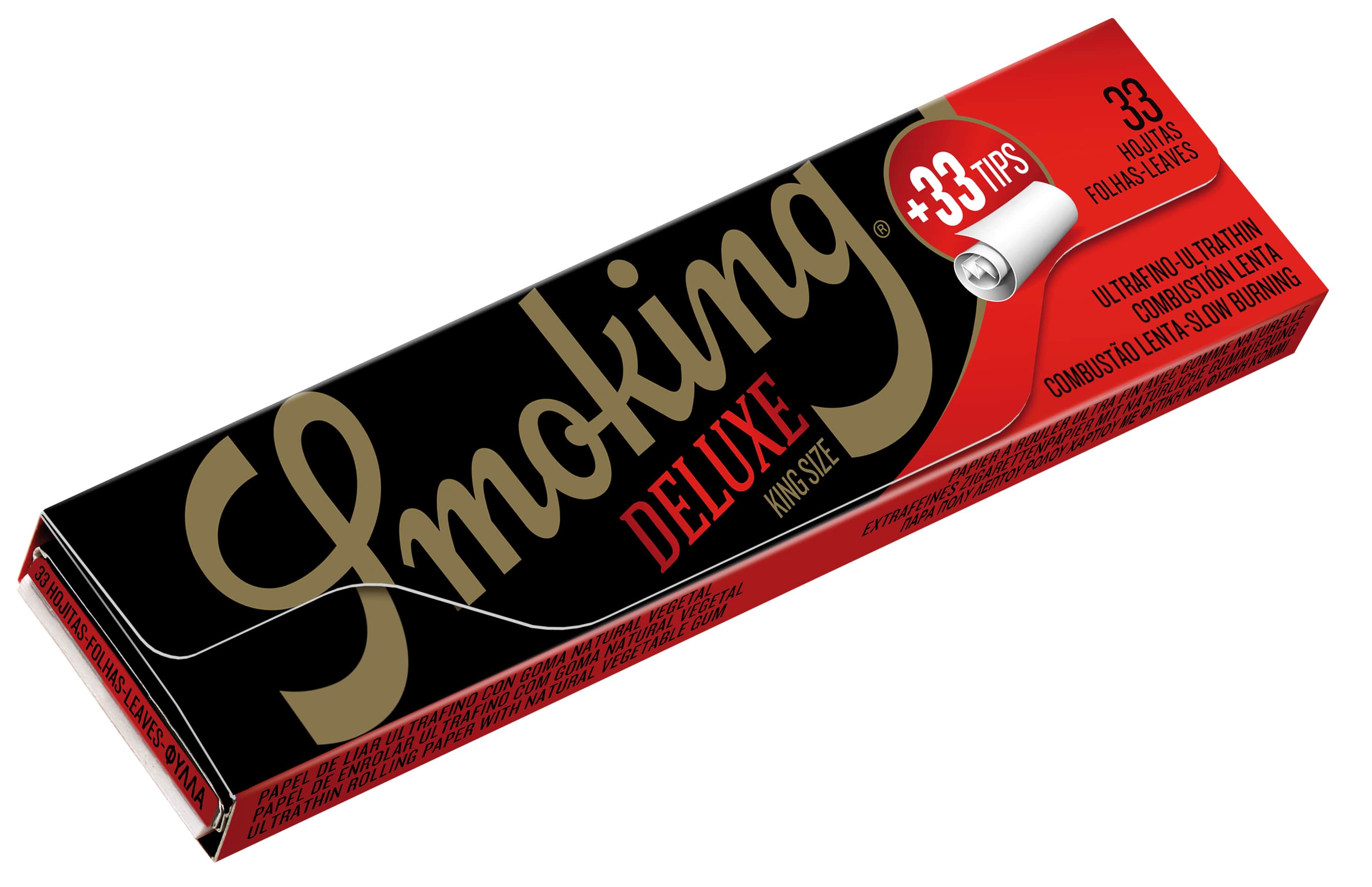 Smoking - King Size - Deluxe - 50 Hefte à 33 Blatt + Tips