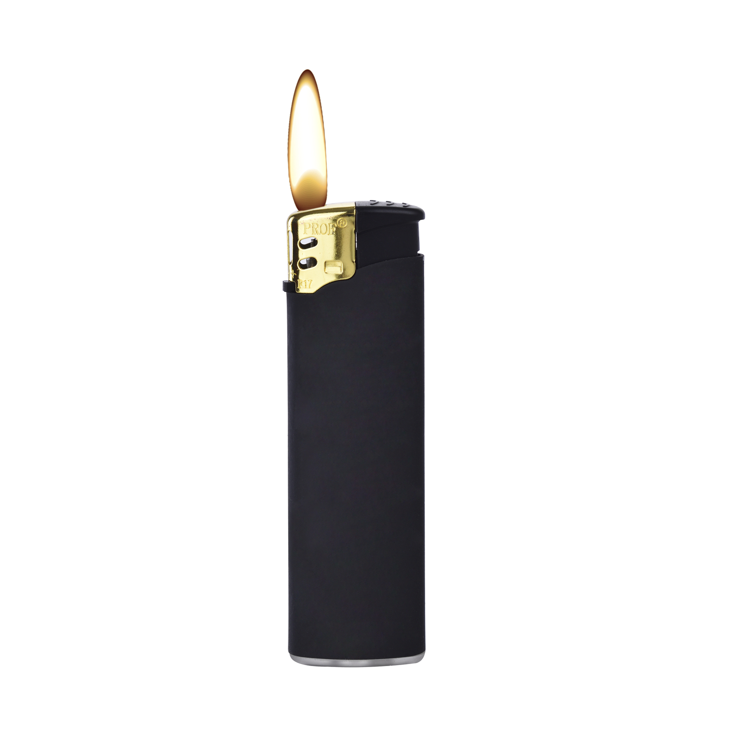 Prof - Feuerzeuge - Black Rubber Gold