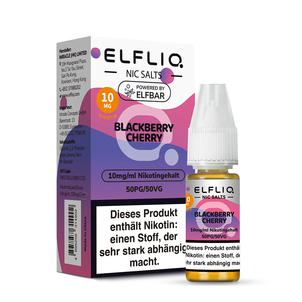 Elfbar Elfliq 10ml - Blackberry Cherry 10mg