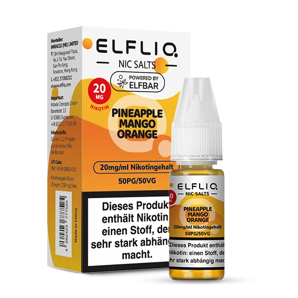 Elfbar Elfliq 10ml - Pineapple Mango Orange 20mg