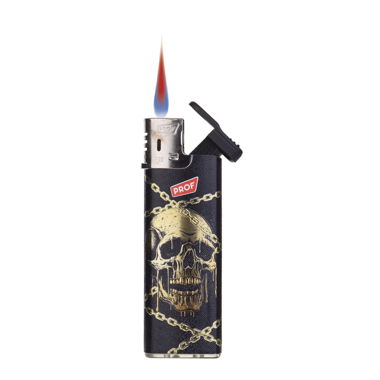 Prof - 3D Feuerzeuge - Effect Chained Skull 50er