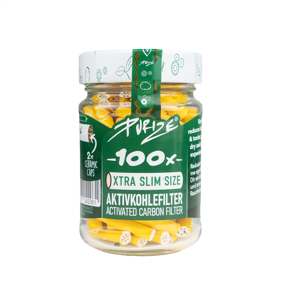 Purize - Xtra Slim Glas - 100er - Yellow