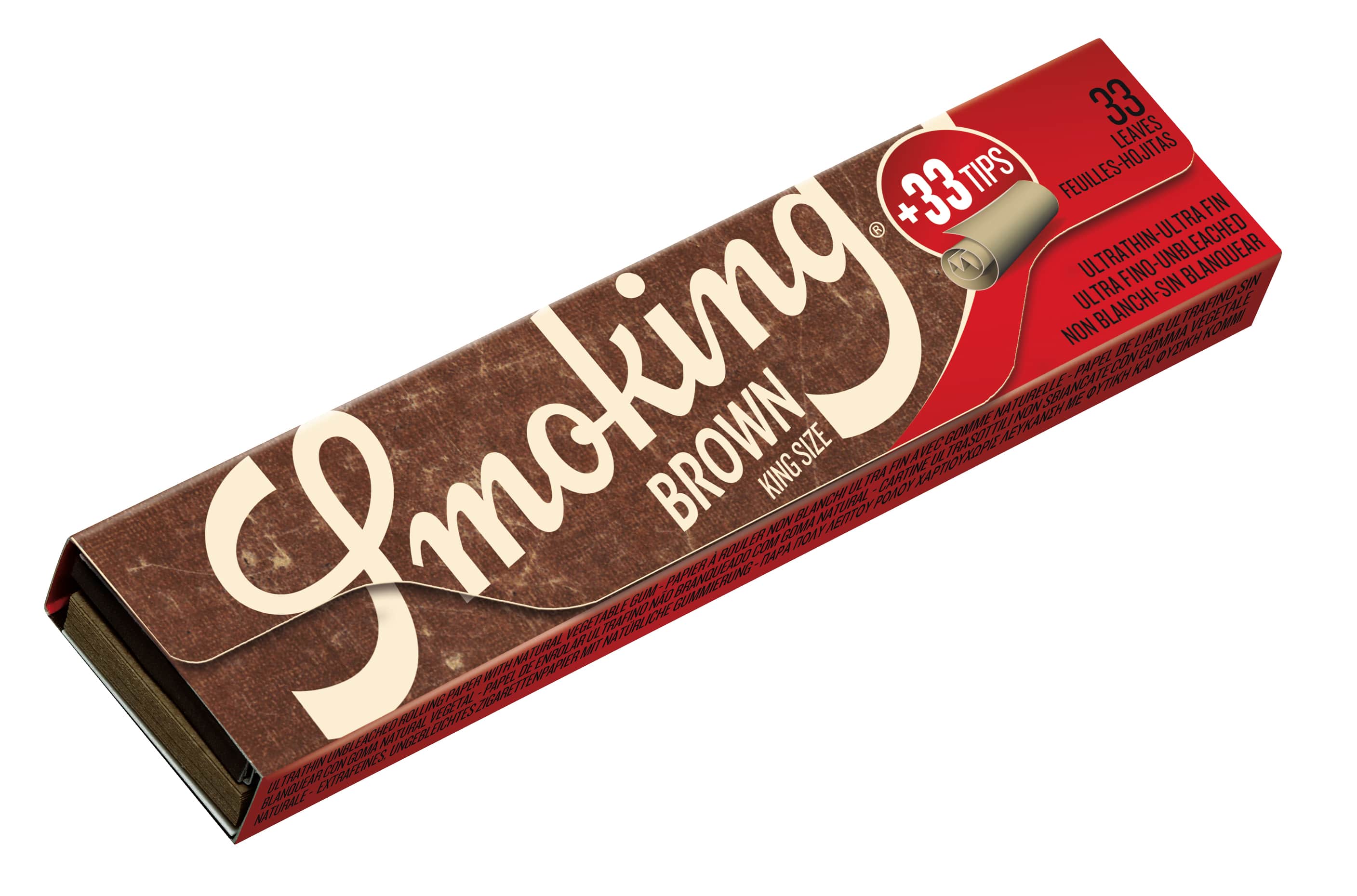 Smoking - King Size - Brown 50 Hefte à 33 Blatt + Tips