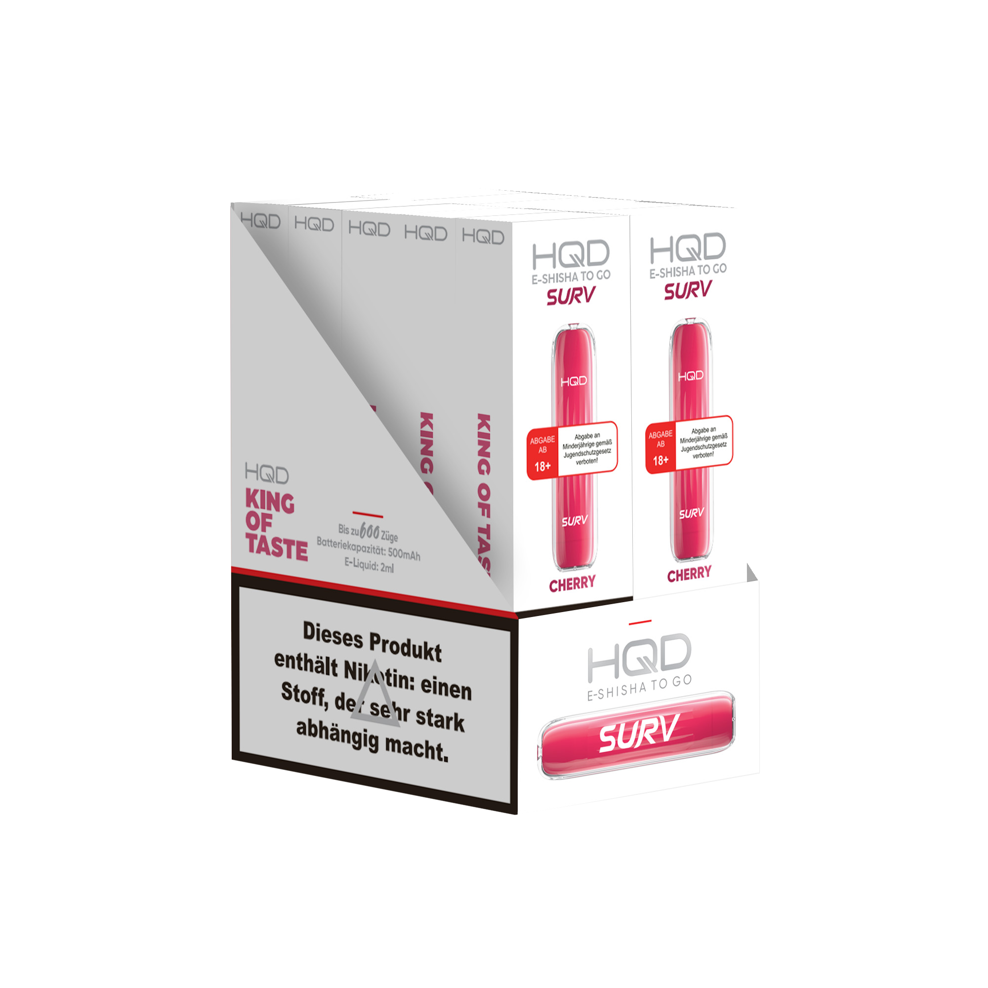 HQD Surv - E-Shisha - 600 Züge - Cherry