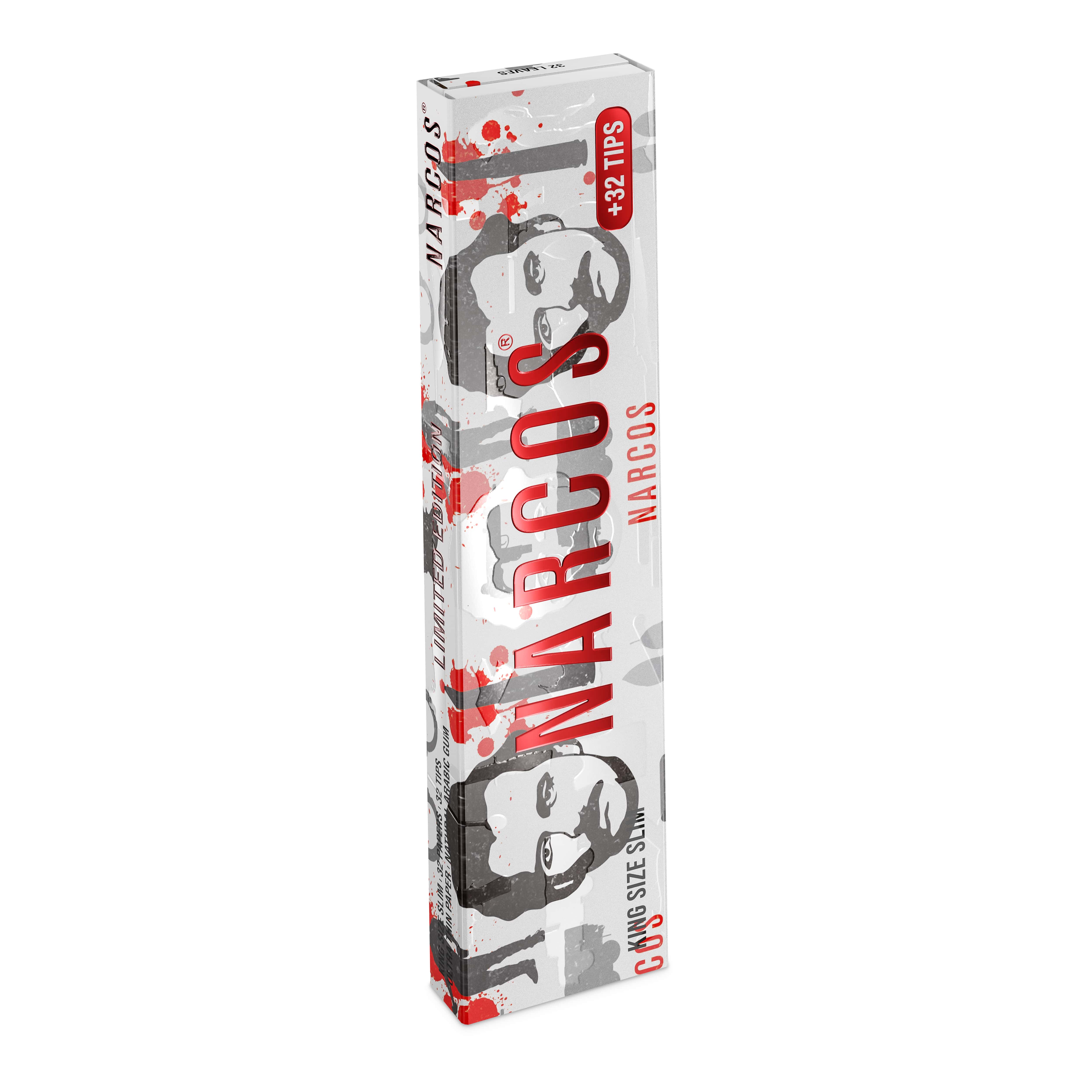 Narcos - Kingsize Slim - mit Tips 32 Hefte à 32 Blatt - Limited Edition 4963